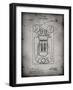 PP1083-Faded Grey T. A. Edison Vote Recorder Patent Poster-Cole Borders-Framed Giclee Print