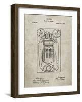 PP1083-Sandstone T. A. Edison Vote Recorder Patent Poster-Cole Borders-Framed Giclee Print