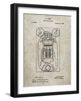 PP1083-Sandstone T. A. Edison Vote Recorder Patent Poster-Cole Borders-Framed Giclee Print
