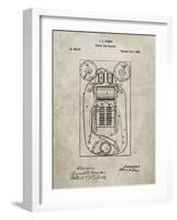 PP1083-Sandstone T. A. Edison Vote Recorder Patent Poster-Cole Borders-Framed Giclee Print