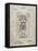 PP1083-Sandstone T. A. Edison Vote Recorder Patent Poster-Cole Borders-Framed Stretched Canvas