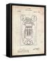 PP1083-Vintage Parchment T. A. Edison Vote Recorder Patent Poster-Cole Borders-Framed Stretched Canvas