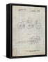 PP1084-Antique Grid Parchment Tandem Bicycle Patent Poster-Cole Borders-Framed Stretched Canvas