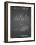 PP1084-Black Grid Tandem Bicycle Patent Poster-Cole Borders-Framed Giclee Print