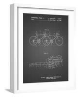 PP1084-Black Grid Tandem Bicycle Patent Poster-Cole Borders-Framed Giclee Print