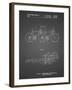 PP1084-Black Grid Tandem Bicycle Patent Poster-Cole Borders-Framed Giclee Print