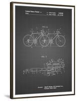 PP1084-Black Grid Tandem Bicycle Patent Poster-Cole Borders-Framed Premium Giclee Print