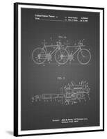 PP1084-Black Grid Tandem Bicycle Patent Poster-Cole Borders-Framed Premium Giclee Print