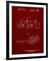 PP1084-Burgundy Tandem Bicycle Patent Poster-Cole Borders-Framed Giclee Print