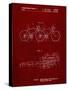 PP1084-Burgundy Tandem Bicycle Patent Poster-Cole Borders-Stretched Canvas