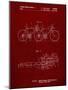 PP1084-Burgundy Tandem Bicycle Patent Poster-Cole Borders-Mounted Giclee Print