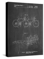 PP1084-Chalkboard Tandem Bicycle Patent Poster-Cole Borders-Stretched Canvas