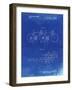 PP1084-Faded Blueprint Tandem Bicycle Patent Poster-Cole Borders-Framed Giclee Print
