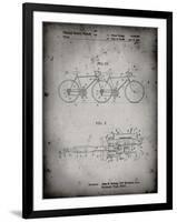 PP1084-Faded Grey Tandem Bicycle Patent Poster-Cole Borders-Framed Giclee Print