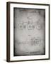 PP1084-Faded Grey Tandem Bicycle Patent Poster-Cole Borders-Framed Giclee Print