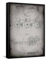 PP1084-Faded Grey Tandem Bicycle Patent Poster-Cole Borders-Framed Stretched Canvas