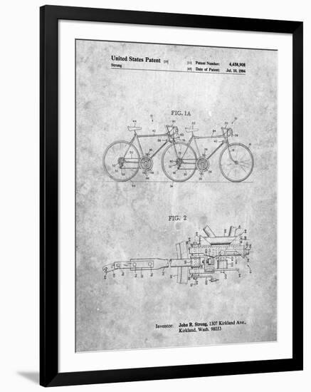 PP1084-Slate Tandem Bicycle Patent Poster-Cole Borders-Framed Giclee Print