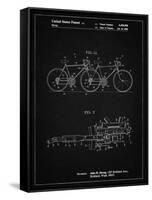 PP1084-Vintage Black Tandem Bicycle Patent Poster-Cole Borders-Framed Stretched Canvas