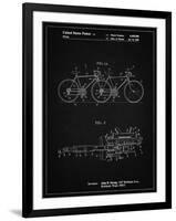 PP1084-Vintage Black Tandem Bicycle Patent Poster-Cole Borders-Framed Giclee Print