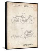 PP1084-Vintage Parchment Tandem Bicycle Patent Poster-Cole Borders-Framed Stretched Canvas
