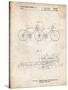 PP1084-Vintage Parchment Tandem Bicycle Patent Poster-Cole Borders-Stretched Canvas