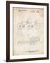 PP1084-Vintage Parchment Tandem Bicycle Patent Poster-Cole Borders-Framed Giclee Print