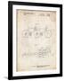 PP1084-Vintage Parchment Tandem Bicycle Patent Poster-Cole Borders-Framed Giclee Print