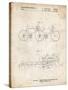 PP1084-Vintage Parchment Tandem Bicycle Patent Poster-Cole Borders-Stretched Canvas