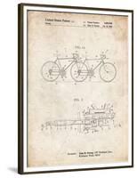 PP1084-Vintage Parchment Tandem Bicycle Patent Poster-Cole Borders-Framed Premium Giclee Print