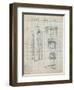 PP1088-Antique Grid Parchment Telephone Booth Patent Poster-Cole Borders-Framed Premium Giclee Print
