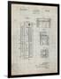 PP1088-Antique Grid Parchment Telephone Booth Patent Poster-Cole Borders-Framed Premium Giclee Print