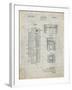 PP1088-Antique Grid Parchment Telephone Booth Patent Poster-Cole Borders-Framed Giclee Print