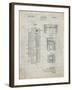 PP1088-Antique Grid Parchment Telephone Booth Patent Poster-Cole Borders-Framed Giclee Print