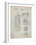 PP1088-Antique Grid Parchment Telephone Booth Patent Poster-Cole Borders-Framed Giclee Print