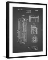 PP1088-Black Grid Telephone Booth Patent Poster-Cole Borders-Framed Giclee Print
