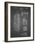 PP1088-Black Grid Telephone Booth Patent Poster-Cole Borders-Framed Giclee Print