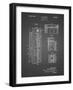 PP1088-Black Grid Telephone Booth Patent Poster-Cole Borders-Framed Giclee Print