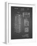 PP1088-Black Grid Telephone Booth Patent Poster-Cole Borders-Framed Giclee Print