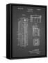 PP1088-Black Grid Telephone Booth Patent Poster-Cole Borders-Framed Stretched Canvas