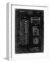 PP1088-Black Grunge Telephone Booth Patent Poster-Cole Borders-Framed Giclee Print