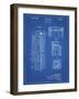 PP1088-Blueprint Telephone Booth Patent Poster-Cole Borders-Framed Giclee Print