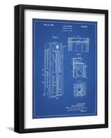 PP1088-Blueprint Telephone Booth Patent Poster-Cole Borders-Framed Giclee Print