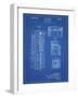 PP1088-Blueprint Telephone Booth Patent Poster-Cole Borders-Framed Giclee Print