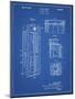 PP1088-Blueprint Telephone Booth Patent Poster-Cole Borders-Mounted Giclee Print