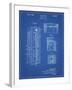 PP1088-Blueprint Telephone Booth Patent Poster-Cole Borders-Framed Giclee Print