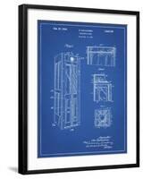 PP1088-Blueprint Telephone Booth Patent Poster-Cole Borders-Framed Giclee Print