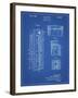 PP1088-Blueprint Telephone Booth Patent Poster-Cole Borders-Framed Giclee Print