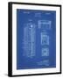 PP1088-Blueprint Telephone Booth Patent Poster-Cole Borders-Framed Giclee Print