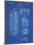 PP1088-Blueprint Telephone Booth Patent Poster-Cole Borders-Mounted Giclee Print