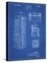 PP1088-Blueprint Telephone Booth Patent Poster-Cole Borders-Stretched Canvas